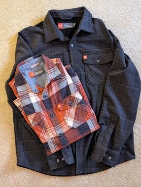 Men's size M, Flannel and Shacket Combo